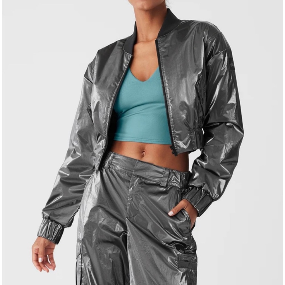 Alo Yoga Metallic Bomber Jacket- BNWT!